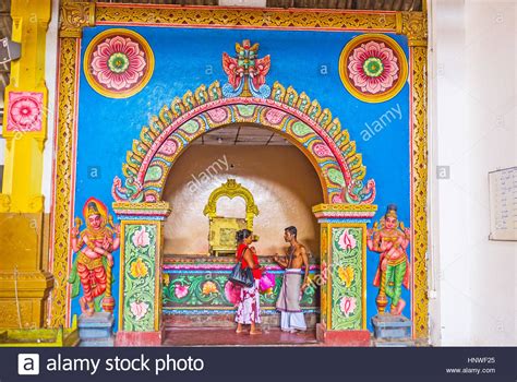 Munneswaram Sri Lanka November 25 2016 The Colorful Altar In
