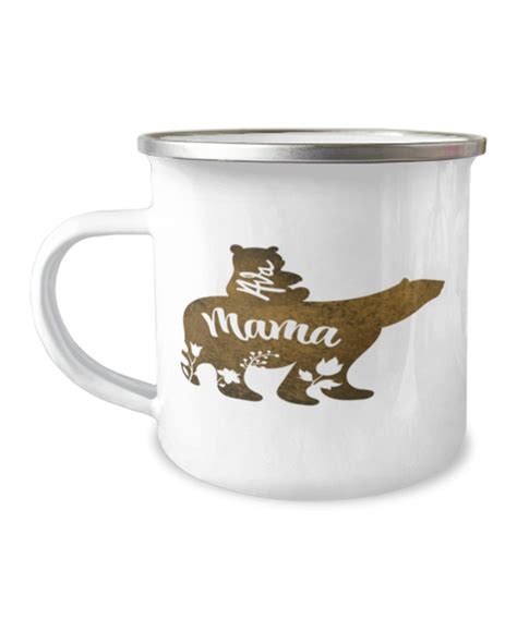 Mama Bear Enamel Mug Mama Bear With 1 Cub Mug Personalized Etsy