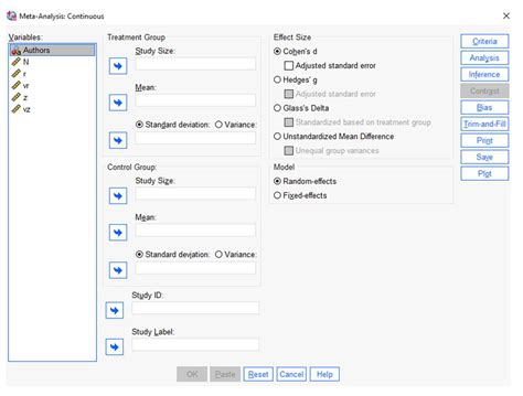 Psych Free Full Text A Tutorial On How To Conduct Meta Analysis With Ibm Spss Statistics