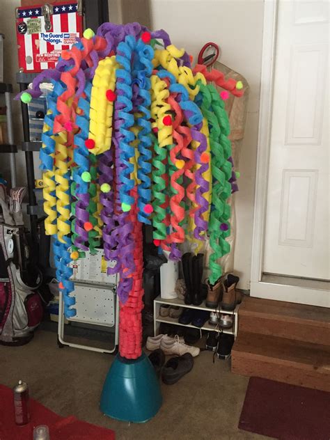 Learn how to use pool noodles to make big decorations. Pill berry bush made from mainly pool noodles | Seuss ...