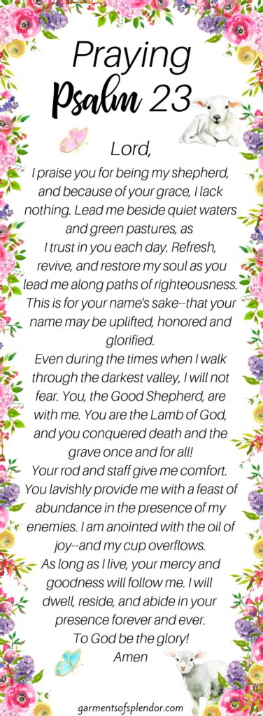 Praying Psalm 23 For Direction With Free Printables
