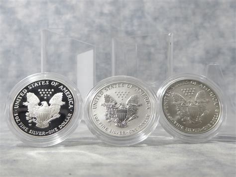 American Eagle 20th Anniversary 3 Coin Silver Set In Box With Coa Us