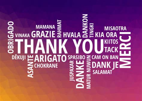 Thank You Different Languages Illustrations Royalty Free Vector