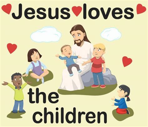 Jesus Loves The Children Wall Decals For Church Room Decor