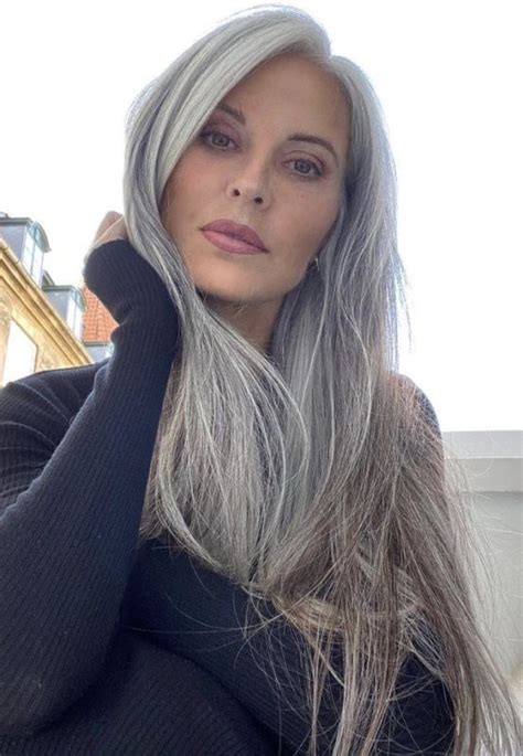 Long Silver Hair Silver White Hair Long White Hair Beautiful Women