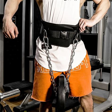 Maxairms Weight Lifting Belt With Chain Dipping Belt For Pull Up Chin