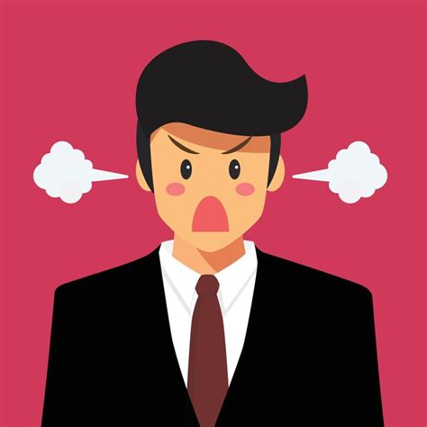 Angry Businessman Vector Illustration 14436525 Vector Art At Vecteezy