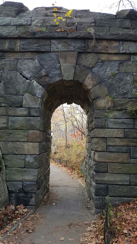 The Ramble Stone Arch Central Park Nyc Desember 2016 Fotografia