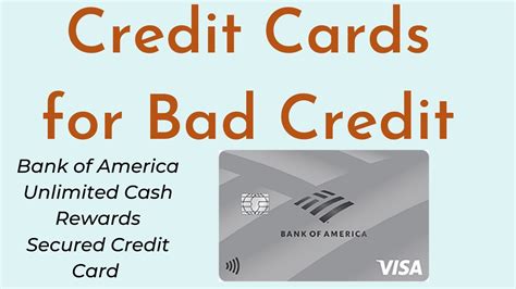 UNLIMITED Cash Back SECURED Credit Card Bank Of America Unlimited Cash