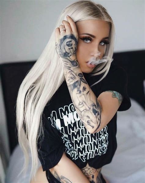 ⊱ɛʂɬཞɛƖƖą⊰ blonde tattoo girl tattoos tattoed women