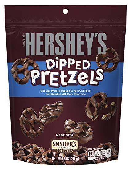 Hersheys Milk Chocolate Dipped Pretzels 240g At Mighty Ape Nz