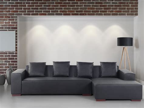 Adorable 18 Unique Black Sofa Design For Cozy Living Room Decoration