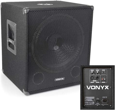 Vonyx 15 Powered Active Subwoofer Bass Boost Bin Dj Disco Pa Sub