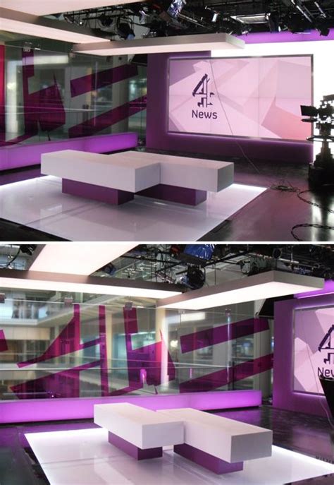 Channel 4 News Studio Tv Set Design Plastic Fabrication Bed Back Design
