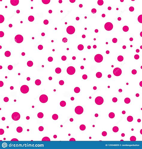 Seamless Pink Polka Dot Background Vector Illustration Eps 10 Stock