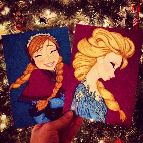 Disneys Frozen Princess Anna And Elsa Pointillism Creating An