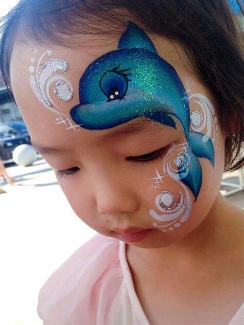 Facepainttutorial Face Painting Dolphin Face Paint Face Painting
