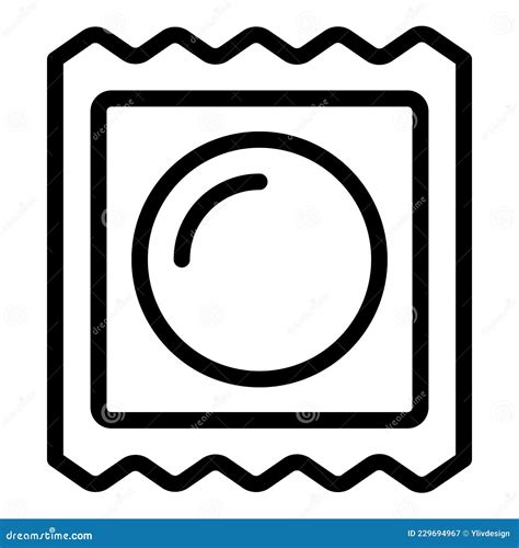Condom Contraceptive Icon Outline Vector Contraception Method Stock Vector Illustration Of