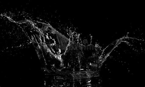 Abstract Water Splashes Isolated On Black Background Stock Image