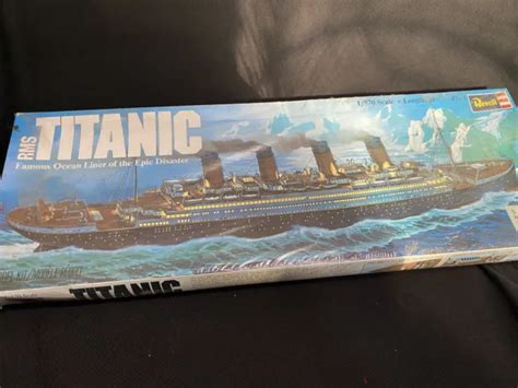 Vtg Revell Rms Titanic Model Ship Inches Nos Sealed Over