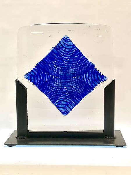 Cobalt Fusing Casting By Dierk Van Keppel Art Glass Sculpture Artful Home
