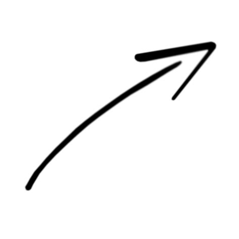 Arrow Rough Drawig Top Right Transparent Png Stickpng