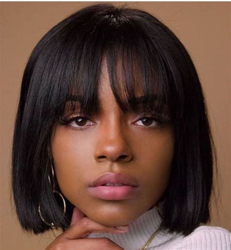 pin by beautiful black women on beautiful black women with bangs in 2020 short bobs with bangs