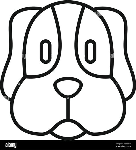 Dog Head Icon Outline Style Stock Vector Image And Art Alamy