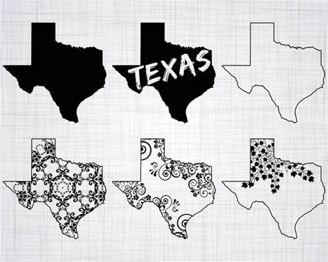 Texas SVG Bundle Texas SVG Texas State Clipart Texas Cut | Etsy