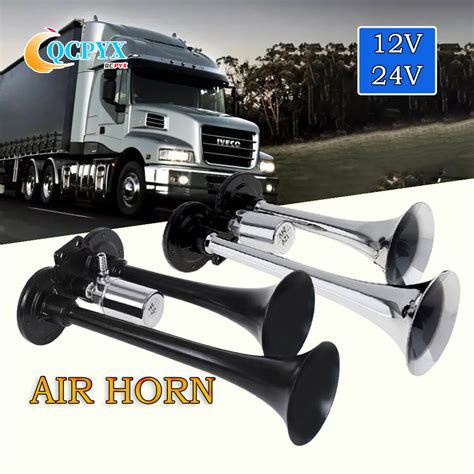 12v24v 300db Universal Super Loud Air Horn Dual Trumpet Truck Train