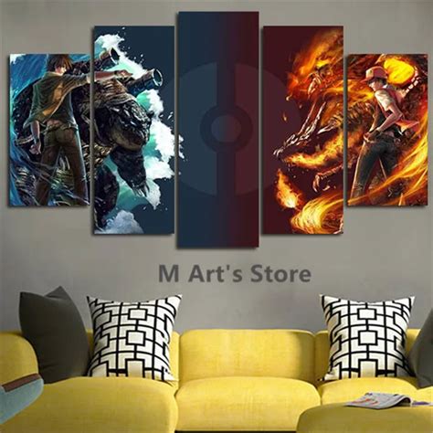 5piece Home Decor Moden Painting Naruto Canvas Picture Wall Poster