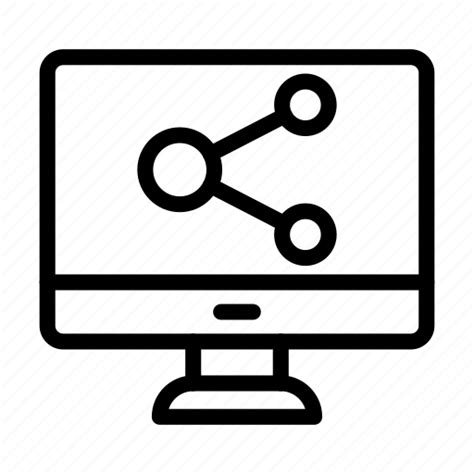 Lcd Monitor Network Screen Sharing Icon