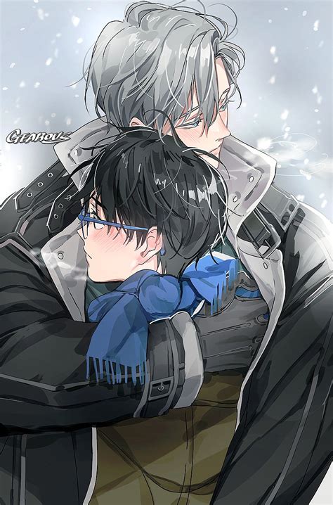 Katsuki Yuuri And Viktor Nikiforov Yuri On Ice Drawn By Gearous Danbooru