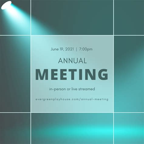 2021 Annual Meeting — Evergreen Playhouse