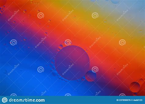 Background Of Colorful Oil Drops In Water Surface Abstraction Stock
