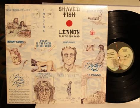 John Lennon Andshaved Fish Lp Record Ultrasonic Clean Apple Sw 3421 1975