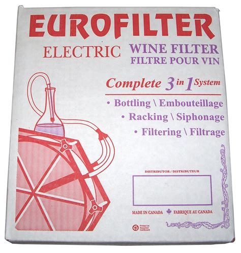 Eurofilter 3in1 Electric Eurofilter Wine Filtering System North