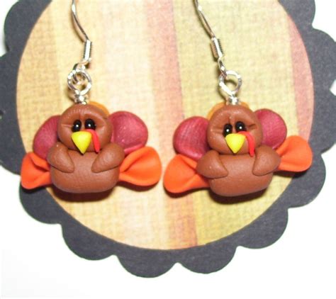 Polymer Clay Thanksgiving Turkey Dangle Earrings Can Make