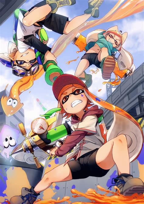 Inkling Splatoon And 1 More Drawn By Fu Ta Danbooru