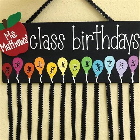 Class Birthday Sign W Or Wo Clothespins Etsy Birthday Board
