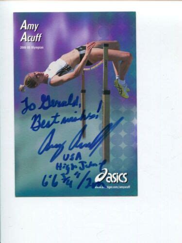 Amy Acuff US Olympic Track Field Star Playboy Playmate Signed
