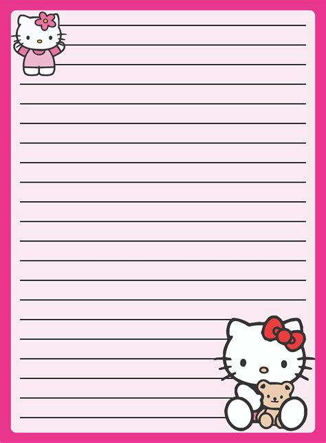 Hello Kitty Writing Paper Printable Discover The Beauty Of Printable Paper