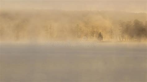 Foggy Sunrise On The Lake Stock Image Image Of Visible 159366815