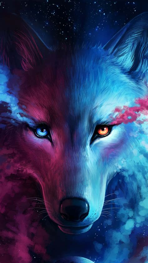 Anime Galaxy Wolf Wallpaper 