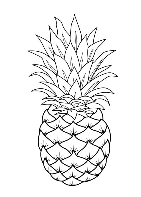 Tropical banana coloring page for kids fruits coloring pages. Fruits Coloring Pages Printable