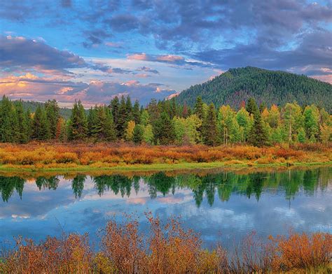 Teton Autumn Triptych Center Panel Photograph By Greg Norrell Fine