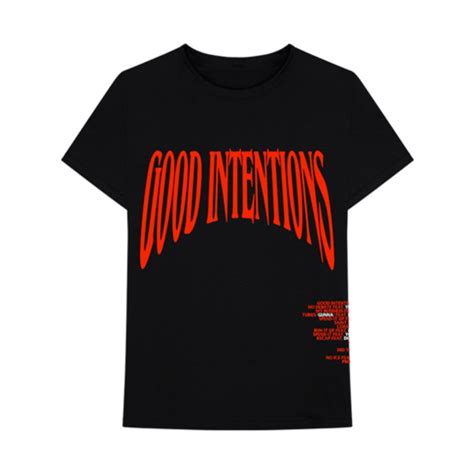 Vlone X Nav Good Intentions T Shirt Black Octane