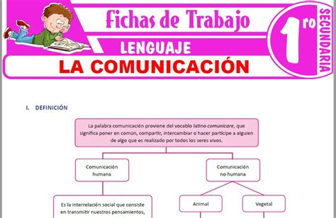 Fichas Para Imprimir Para Secundaria Lenguaje Y Comunicacion Primero De