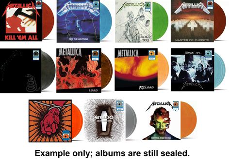 Metallica Set Of 11 Sealed Us Colored Vinyl Walmart Lps