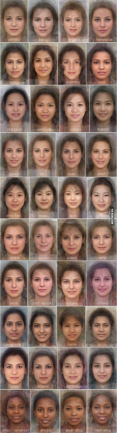 Average Faces Of Women In Countries Around The World Petapixel